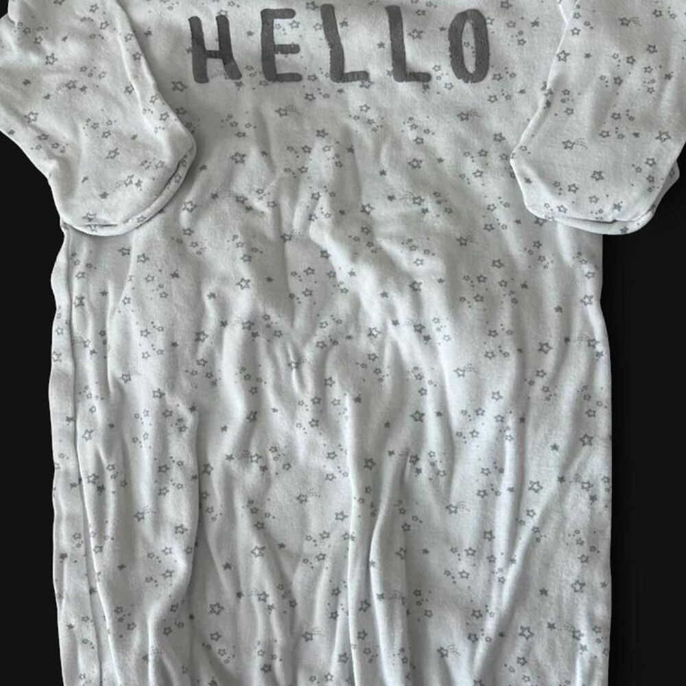 Gerber White and Grey Sleepsuit